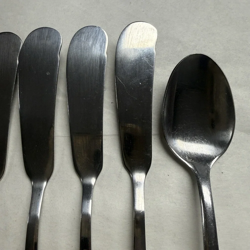 11 International Simplicity Center Ridge Stainless Butter Knives Forks Spoon